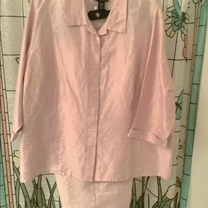 2 Piece Sigrid Olsen Linen Crop Pant Suite